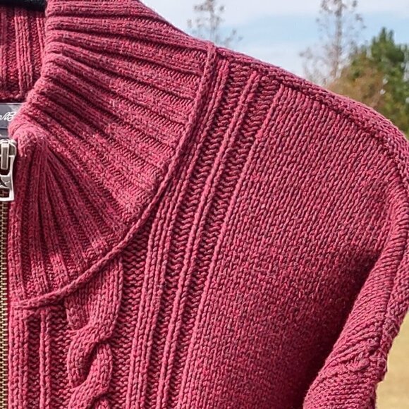 Eddie Bauer Burgundy Women's Sweater Size M - Picture 4 of 10